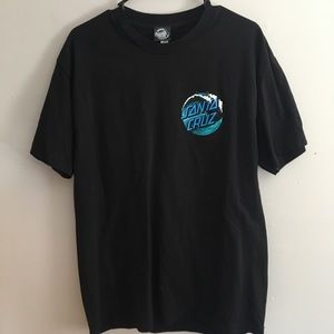 Santa Cruz black wave tee shirt